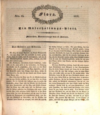 Flora (Baierische National-Zeitung) Donnerstag 26. Januar 1826