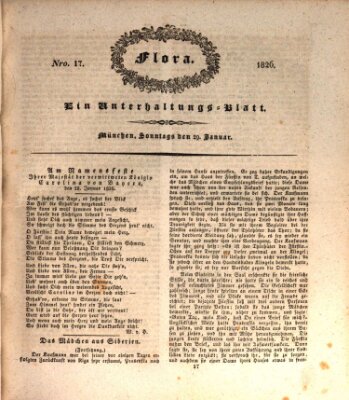 Flora (Baierische National-Zeitung) Sonntag 29. Januar 1826