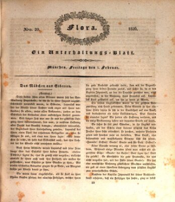 Flora (Baierische National-Zeitung) Freitag 3. Februar 1826