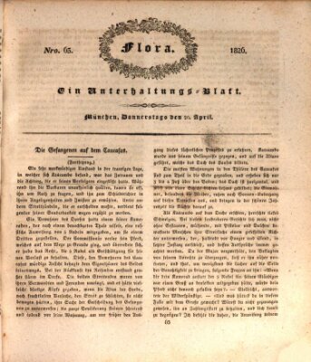 Flora (Baierische National-Zeitung) Donnerstag 20. April 1826