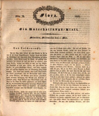 Flora (Baierische National-Zeitung) Mittwoch 17. Mai 1826