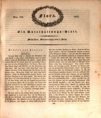 Flora (Baierische National-Zeitung) Donnerstag 6. Juli 1826