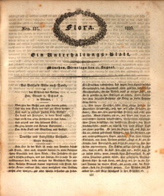 Flora (Baierische National-Zeitung) Dienstag 15. August 1826