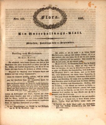Flora (Baierische National-Zeitung) Sonntag 10. September 1826