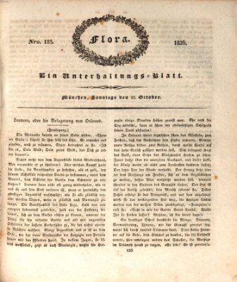 Flora (Baierische National-Zeitung) Sonntag 22. Oktober 1826