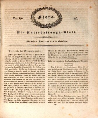 Flora (Baierische National-Zeitung) Sonntag 29. Oktober 1826