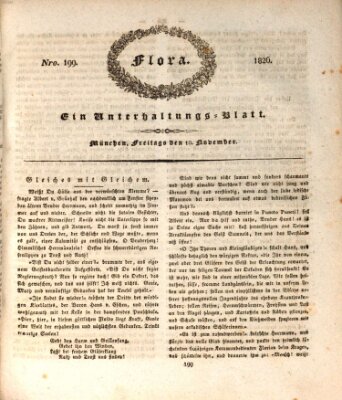 Flora (Baierische National-Zeitung) Freitag 10. November 1826