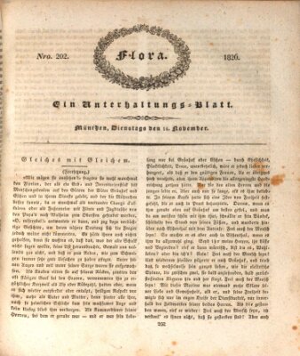 Flora (Baierische National-Zeitung) Dienstag 14. November 1826