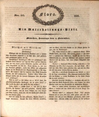 Flora (Baierische National-Zeitung) Sonntag 19. November 1826