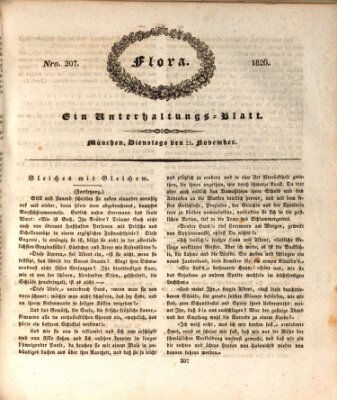 Flora (Baierische National-Zeitung) Dienstag 21. November 1826