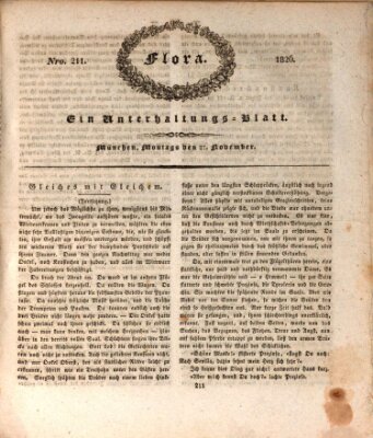 Flora (Baierische National-Zeitung) Montag 27. November 1826