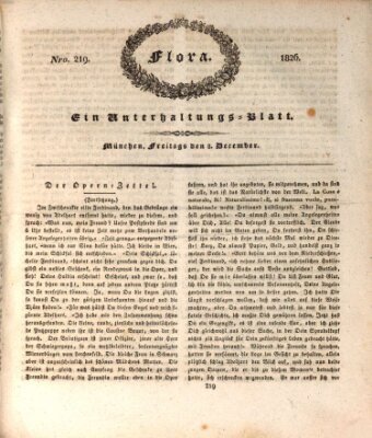 Flora (Baierische National-Zeitung) Freitag 8. Dezember 1826