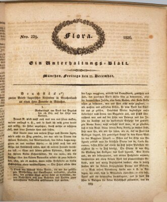 Flora (Baierische National-Zeitung) Freitag 22. Dezember 1826