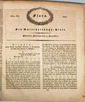 Flora (Baierische National-Zeitung) Montag 25. Dezember 1826