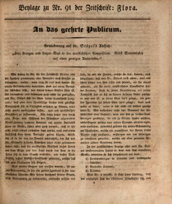 Flora (Baierische National-Zeitung) Dienstag 6. Mai 1828