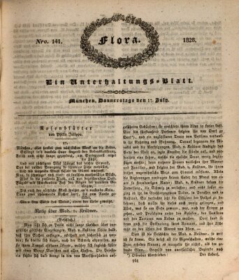 Flora (Baierische National-Zeitung) Donnerstag 17. Juli 1828