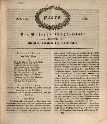 Flora (Baierische National-Zeitung) Sonntag 7. September 1828