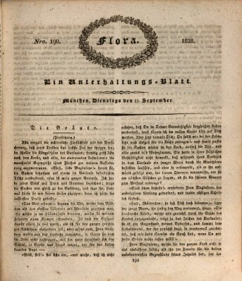 Flora (Baierische National-Zeitung) Dienstag 23. September 1828