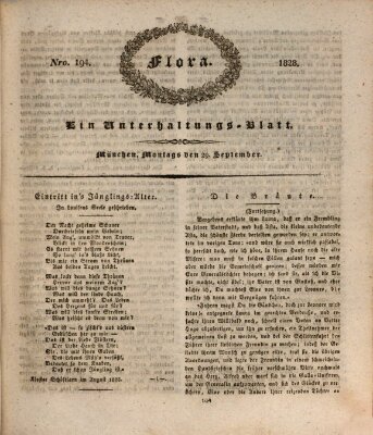 Flora (Baierische National-Zeitung) Montag 29. September 1828