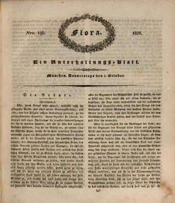 Flora (Baierische National-Zeitung) Donnerstag 2. Oktober 1828