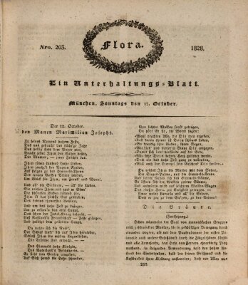 Flora (Baierische National-Zeitung) Sonntag 12. Oktober 1828