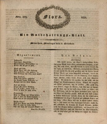 Flora (Baierische National-Zeitung) Montag 20. Oktober 1828