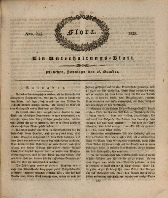 Flora (Baierische National-Zeitung) Sonntag 26. Oktober 1828