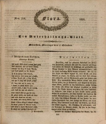 Flora (Baierische National-Zeitung) Montag 27. Oktober 1828