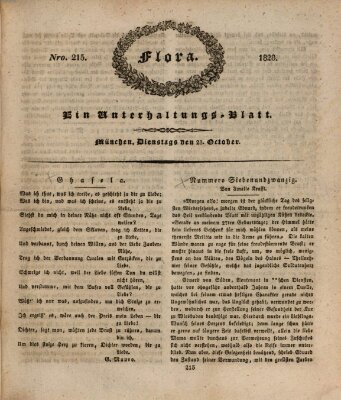 Flora (Baierische National-Zeitung) Dienstag 28. Oktober 1828