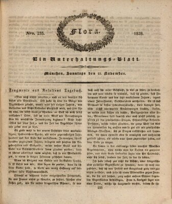 Flora (Baierische National-Zeitung) Sonntag 23. November 1828