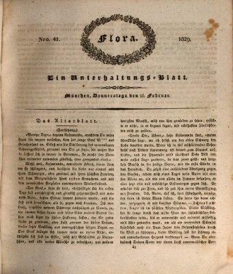 Flora (Baierische National-Zeitung) Donnerstag 26. Februar 1829