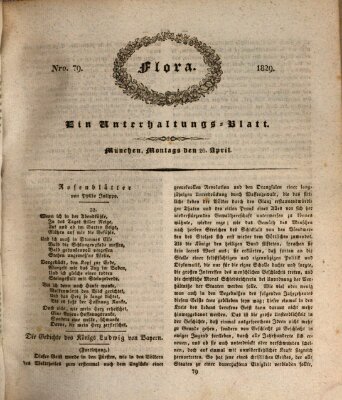 Flora (Baierische National-Zeitung) Montag 20. April 1829