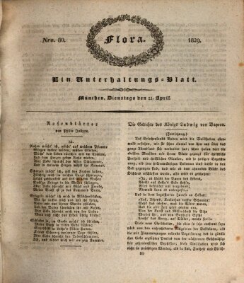 Flora (Baierische National-Zeitung) Dienstag 21. April 1829