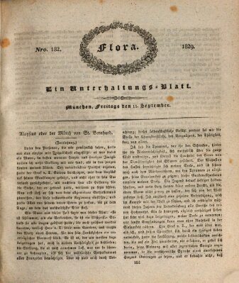 Flora (Baierische National-Zeitung) Freitag 11. September 1829