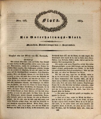 Flora (Baierische National-Zeitung) Donnerstag 17. September 1829