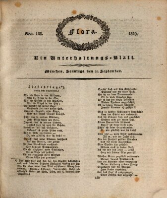 Flora (Baierische National-Zeitung) Sonntag 20. September 1829