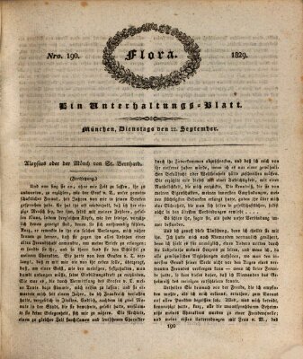 Flora (Baierische National-Zeitung) Dienstag 22. September 1829