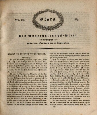 Flora (Baierische National-Zeitung) Freitag 25. September 1829