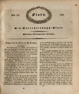 Flora (Baierische National-Zeitung) Freitag 2. Oktober 1829