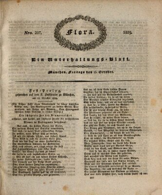 Flora (Baierische National-Zeitung) Freitag 16. Oktober 1829