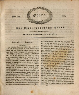 Flora (Baierische National-Zeitung) Sonntag 18. Oktober 1829