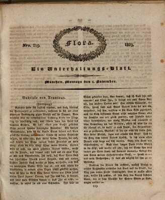 Flora (Baierische National-Zeitung) Montag 2. November 1829