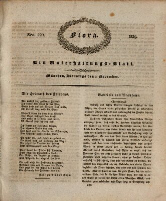 Flora (Baierische National-Zeitung) Dienstag 3. November 1829