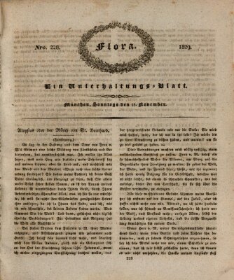 Flora (Baierische National-Zeitung) Sonntag 15. November 1829