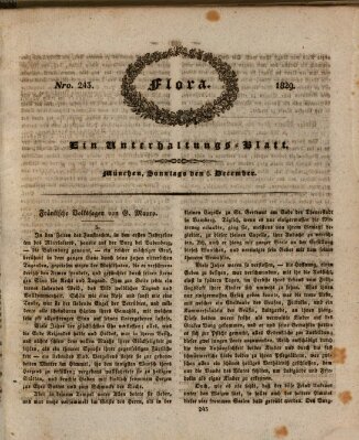 Flora (Baierische National-Zeitung) Sonntag 6. Dezember 1829