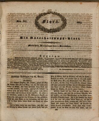 Flora (Baierische National-Zeitung) Dienstag 8. Dezember 1829