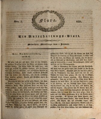 Flora (Baierische National-Zeitung) Montag 4. Januar 1830