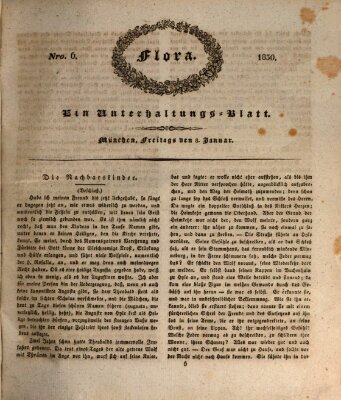 Flora (Baierische National-Zeitung) Freitag 8. Januar 1830