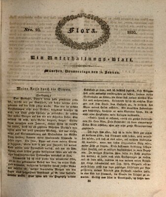 Flora (Baierische National-Zeitung) Donnerstag 14. Januar 1830