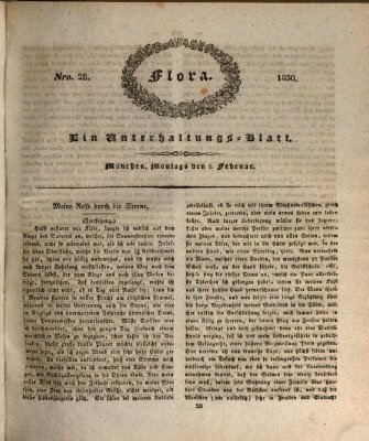 Flora (Baierische National-Zeitung) Montag 8. Februar 1830